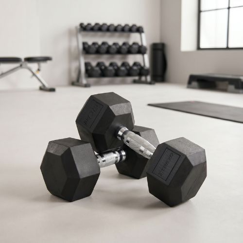 XTREXO Hex HXD200 20 kg pogumované činky