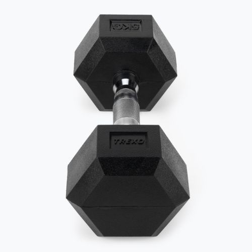 TREXO Hex HXD50 5 kg pogumované činky