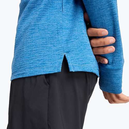 Pánske bežecké tričko New Balance Athletics Heat Grid 1/2 Zip heron blue