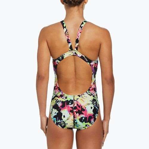 Dámske jednodielne plavky Nike Hydrastrong Multi Print Fastback rainbow