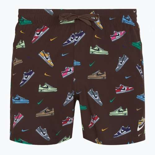 Pánske plavecké šortky Nike Multi Print 5" Volley baroque brown
