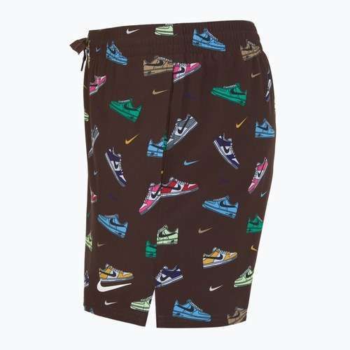Pánske plavecké šortky Nike Multi Print 5" Volley baroque brown
