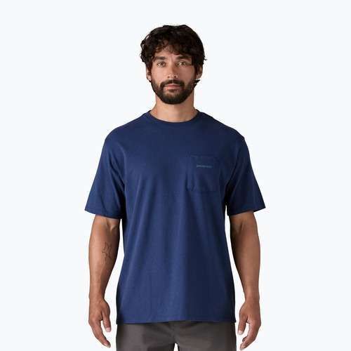 Pánske  tričko Patagonia Boardshort Logo Pocket Responsibili clement blue