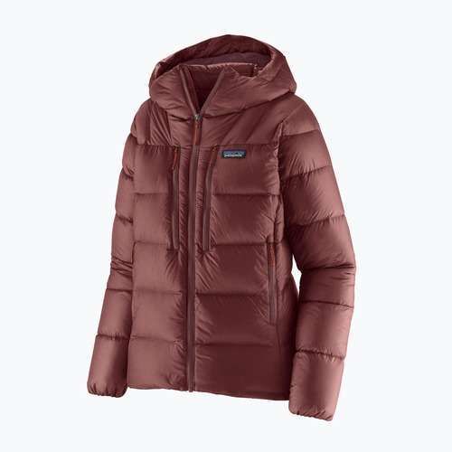 Dámska páperová bunda Patagonia Fitz Roy Down Hoody dark ruby w / sizzle red