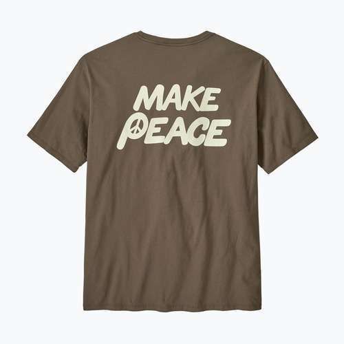 Pánske  tričko Patagonia Balance Organic peace seeds / marlow brown