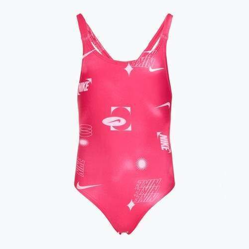 Detské jednodielne plavky Nike Hydrastrong Fastback rush pink