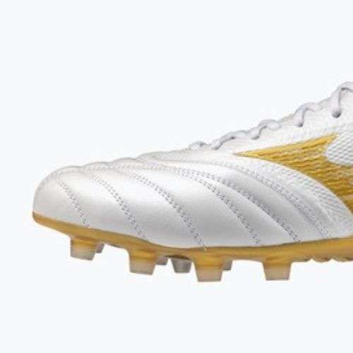 Kopačky Mizuno Morelia Neo IV Beta Japan FG white/mp gold/cool gray 3c