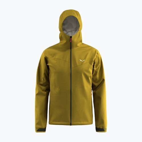 Pánska bunda do dažďa Salewa Puez Aqua 4 PTX 2.5L olive oil/0910