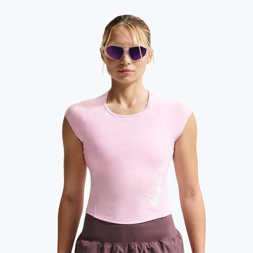 Dámske bežecké tričko Nike Swoosh Run Dri-Fit pink foam/photon dust/white