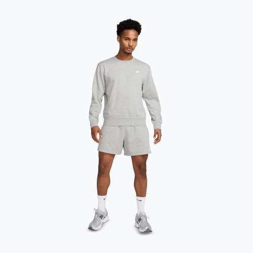 Pánska mikina Nike Club French Terry Crew dark grey heather/white