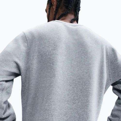 Pánska mikina Nike Sportswear Club Graphic Fleece Crew dark grey heather/white