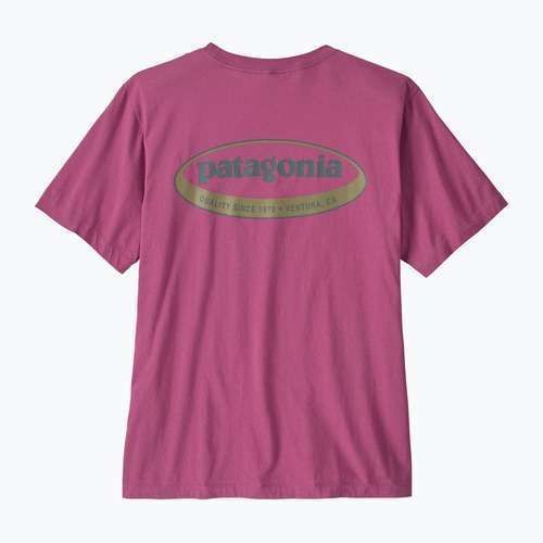 Pánske tričko Patagonia '95 Oval Logo faded magenta