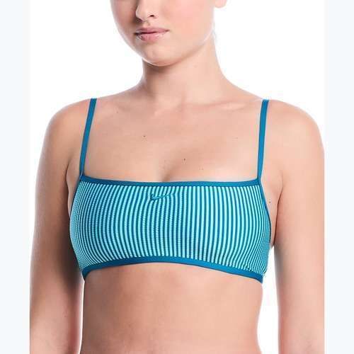 Vrchný diel plaviek Nike Ripple Texture Bralette Classic Bikini bleached turquoise