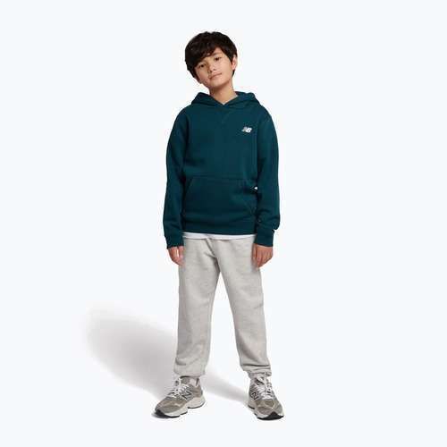 Detská mikina New Balance Brush Back Small Logo Hoodie medusa green