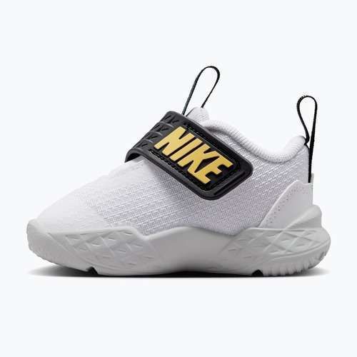 Detské topánky Nike Team Hustle D 12 white/black/clear emerald/topaz gold