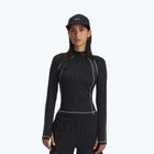 Dámske tréningové tričko longsleeve Under Armour ColdGear Textured 1/2 Zip black/white/metallic silver