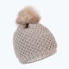 Dámska zimná čiapka 4F beige H4Z22-CAD014