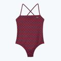 Dámske jednodielne plavky Lacoste MF7264 penumbra / alizarin / red