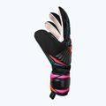 Brankárske rukavice Reusch Attrakt Solid black/aqua blue/shocking orange 4