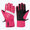 Detské lyžiarske rukavice ZIENER Leif GTX-Z tie-dye pop pink
