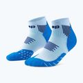 Dámske kompresné ponožky CEP Run Low Cut 5.0 blue/ice