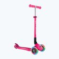 Detská trojkolesová kolobežka Globber Primo Foldable Lights fuchsia