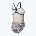 Dámske jednodielne plavky ZONE3 Kona Speed Strap Back tribal print/black/ white/orange 5