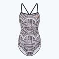 Dámske jednodielne plavky ZONE3 Kona Speed Strap Back tribal print/black/ white/orange