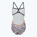 Dámske jednodielne plavky ZONE3 Kona Speed Strap Back tribal print/black/ white/orange 2
