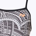 Dámske jednodielne plavky ZONE3 Kona Speed Strap Back tribal print/black/ white/orange 3