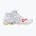 Dámske volejbalové topánky Mizuno Wave Voltage 2 Mid white/calypso coral/pale banana 8