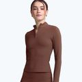 Dámske tričko longsleeve JOYINME Motion LS 1/4 Zip chestnut