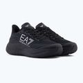 Topánky EA7 Emporio Armani Wave Cracking full black / silver 9