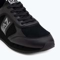 Topánky EA7 Emporio Armani Black & White Suede triple black micropunch 7
