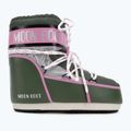 Dámske snehové topánky Moon Boot Icon Low Space Racing forest green/silver/pink 2