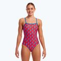 Dámske jednodielne plavky Funkita Single Strap One Piece hot volt 2