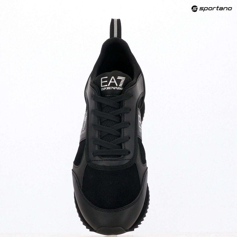 Topánky EA7 Emporio Armani Black & White Suede triple black micropunch 11