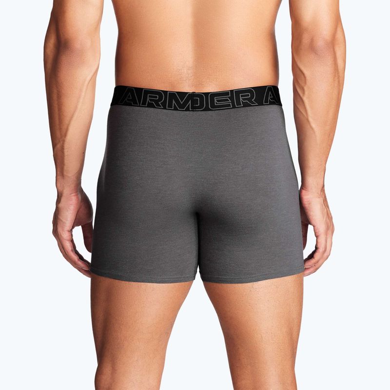 Pánske spodné prádlo Under Armour Perf Cotton 6", 3 ks carbon black/galaxy black 12