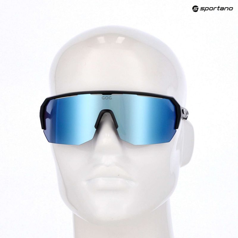 Slnečné okuliare GOG Bragi matt black/reflex white/blue 6