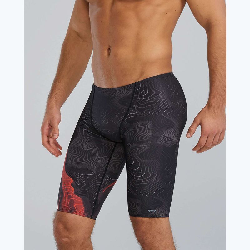 Pánske  plavky jammery Tyr Durafast Elite Firestorm metalic fire 3
