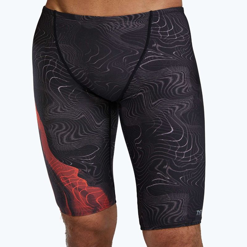 Pánske  plavky jammery Tyr Durafast Elite Firestorm metalic fire 5