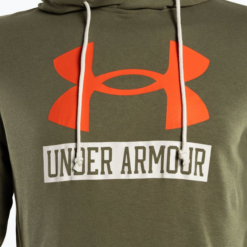 Under Armour pánska tréningová mikina Rival Terry logo green 1370390-361 3
