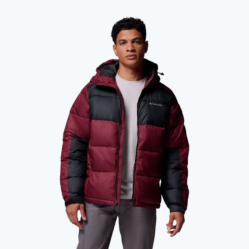 Pánska zateplená bunda Columbia Pike Lake II Hooded rich wine/black 5