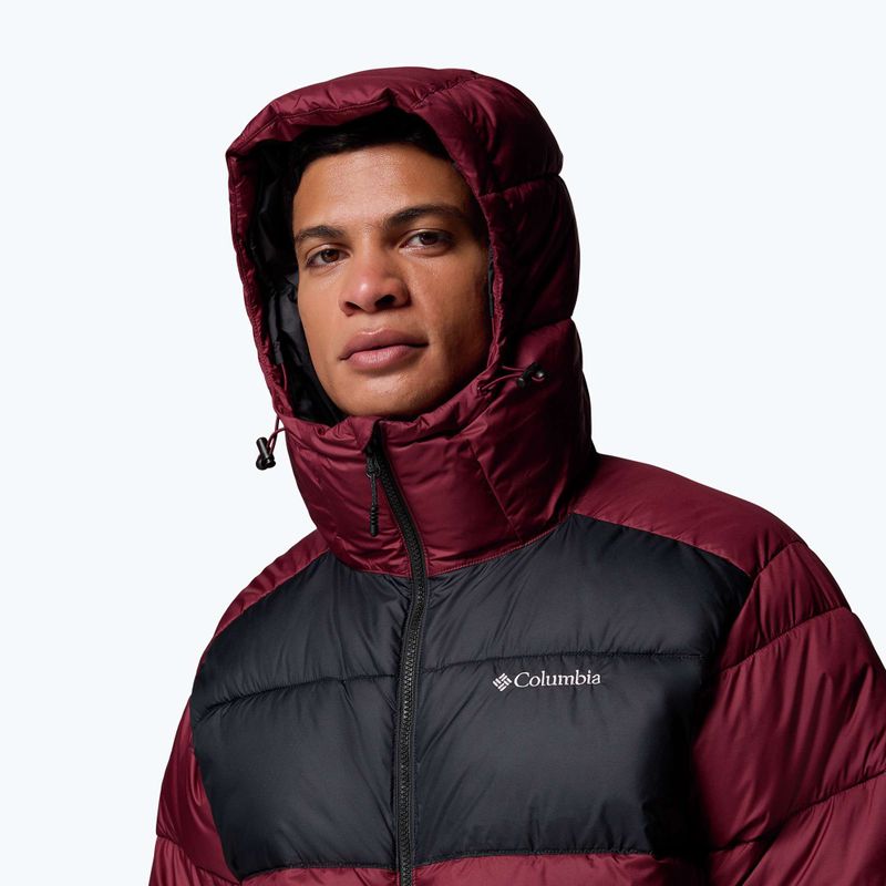 Pánska zateplená bunda Columbia Pike Lake II Hooded rich wine/black 6