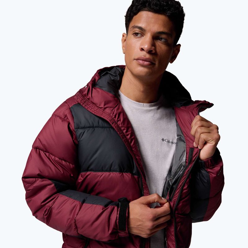 Pánska zateplená bunda Columbia Pike Lake II Hooded rich wine/black 8