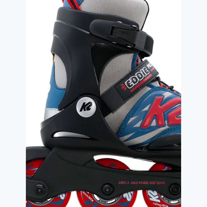 Detské kolieskové korčule K2 Eddie Pro gray/blue 3