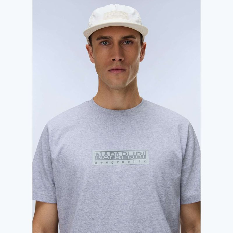 Pánske tričko Napapijri S-Box Logo light grey melange 3