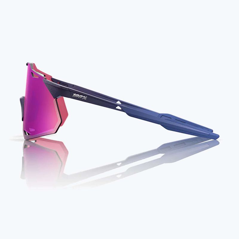 Slnečné okuliare 100% Hypercraft XS satin storm metallic/purple mirror 2