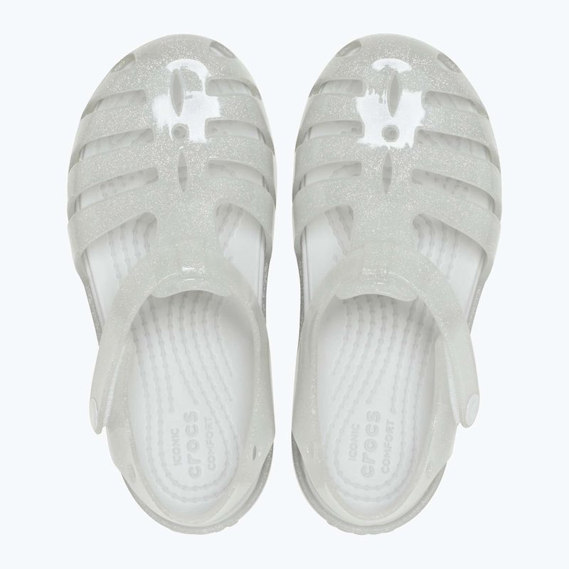 Detské sandále Crocs Isabella Glitter silver glitter 8