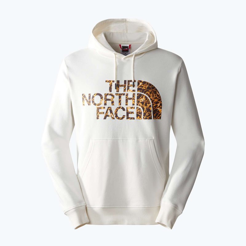 Pánska mikina The North Face Standard Hoodie gardenia white/coal brown water distortion print 4